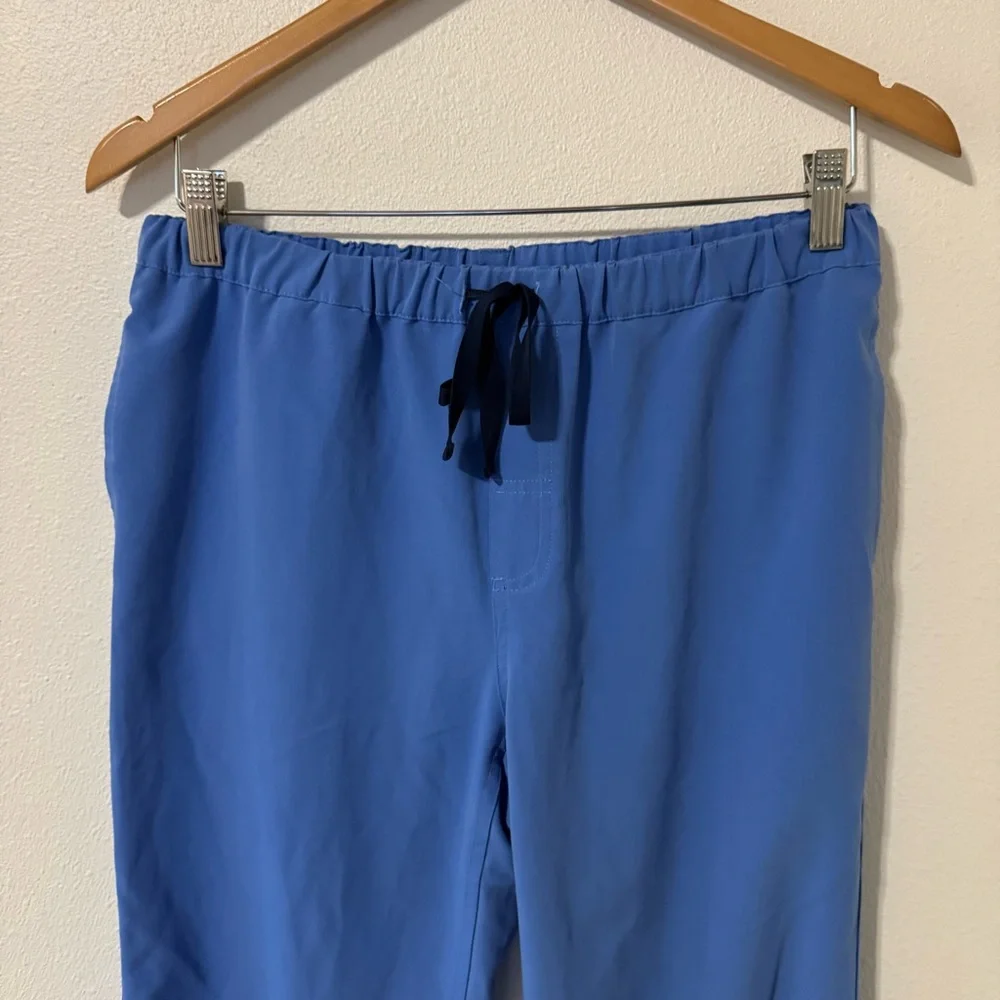 Figs Pisco Basic Scrub Pants Blue Clinic Medical Straight Leg FM4500-Small